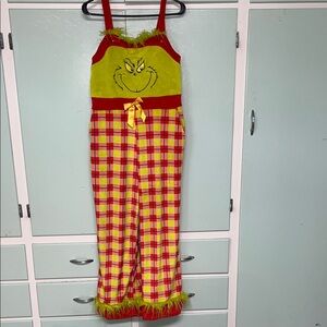 Dr.Seuss Grinchmas The Grinch Women’s Onepiece plaid jumpsuit size small 4-6
